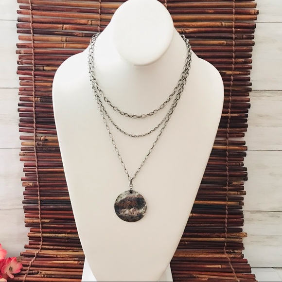 Silpada Sterling Silver Multi Chain Necklace Silver Pendant. 16” - Picture 3 of 7